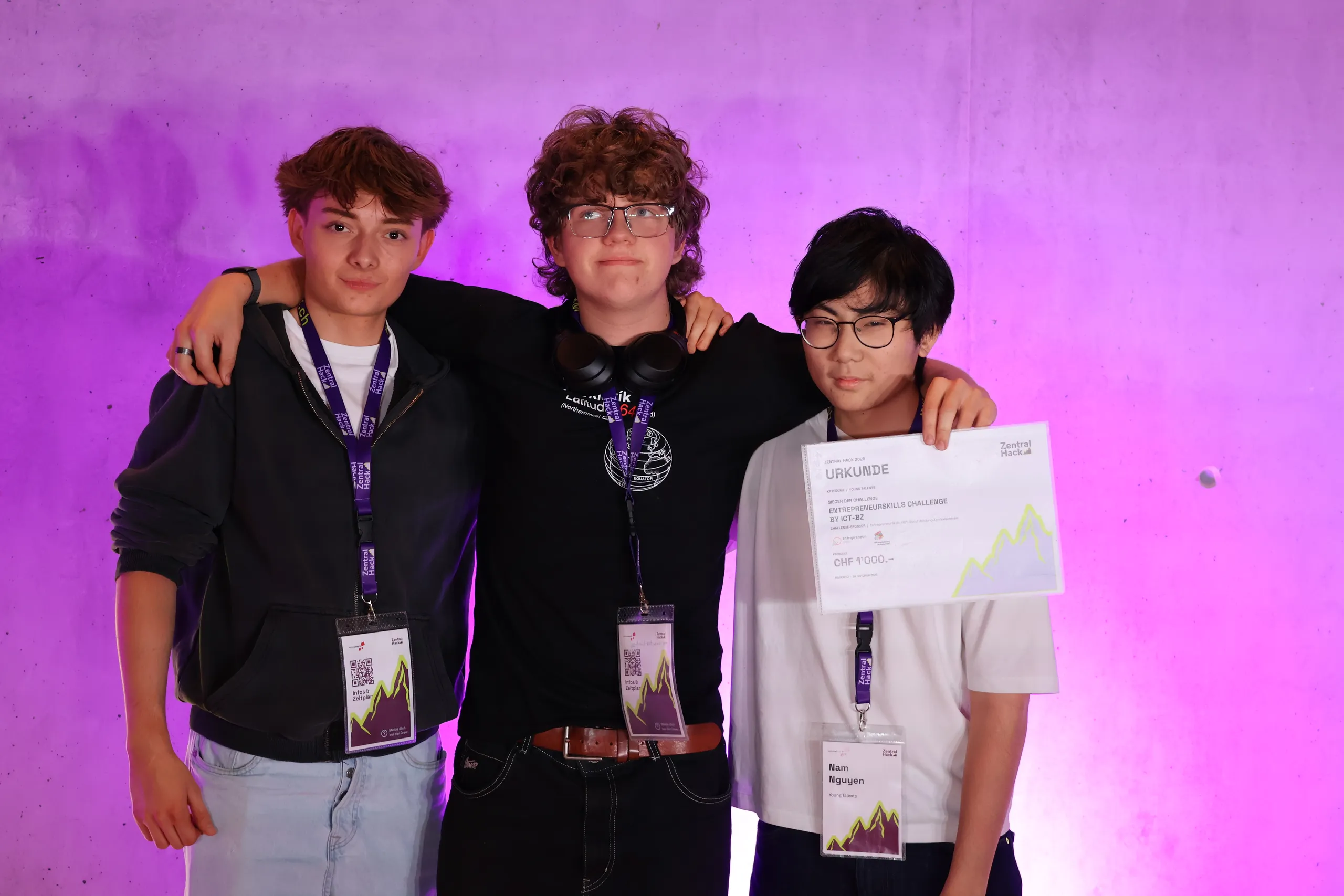 Sieger-Team der Challenge EntrepreneurSkills Challenge by ICT-BZ